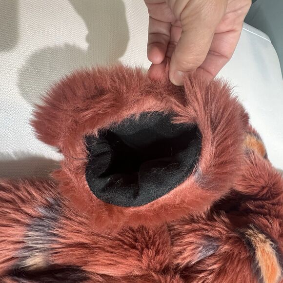 Free People Wrap Me Up Faux Fur Coat Jacket Size M Printed Stars Boho Rare - Picture 10 of 16